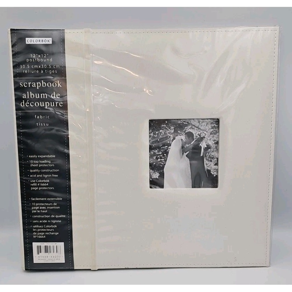 Colorbok Ivory Silk Scrapbook 12X12 Post Bound Album 46030 10 Pages